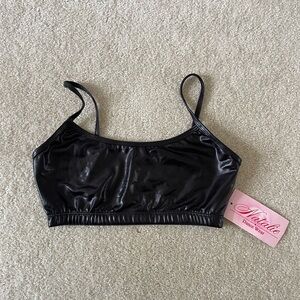 Natalie Dancewear Faux Leather Dance Top
